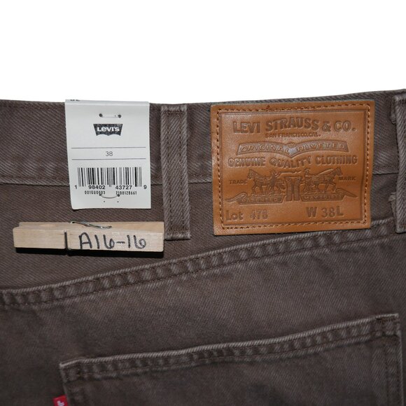 Levi's 478 Baggy Jean Shorts Mens Cargo Jorts Brown Sizes 31 34 42 NWT - Picture 14 of 16